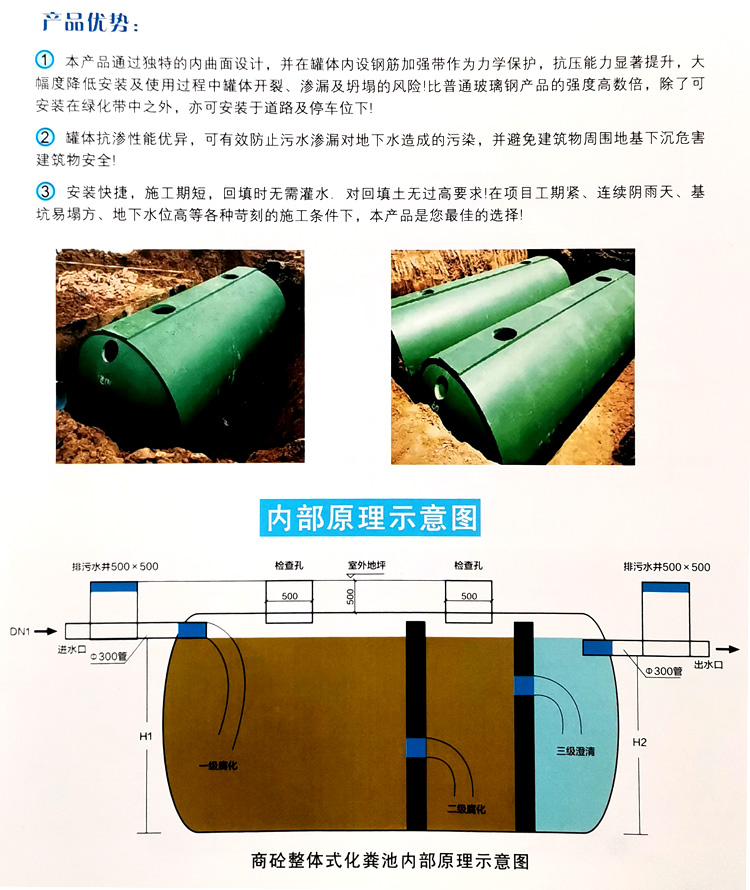 点军玻璃钢化粪池